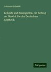 Leibnitz und Baumgarten, ein Beitrag zur Geschichte der Deutschen Aesthetik