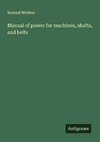 Manual of power for machines, shafts, and belts