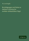 Berichtigungen und Noten zu Antinori's Katalog der nordost-afrikanischen Vögel