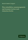 Über einheitliche, zusammengesetzte und Gesammt-Sachen nach römischen Rechte