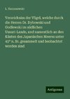 Verzeichniss der Vögel, welche durch die Herren Dr. Dybowski und Godlewski im südlichen Ussuri-Lande, und namentlich an den Küsten des Japanischen Meeres unter 43° n. Br. gesammelt und beobachtet worden sind