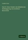 Das St. Ursus-Panner: ein Andenken an die Belagerung von Solothurn MCCCXVIII