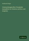 Untersuchungen über Perspiratio insensibilis bei Diabetes mellitus und insipidus