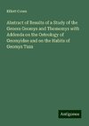 Abstract of Results of a Study of the Genera Geomys and Thomomys with Addenda on the Osteology of Geomyidae and on the Habits of Geomys Tuza