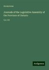 Journals of the Legislative Assembly of the Province of Ontario