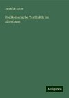 Die Homerische Textkritik im Alterthum