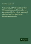 Voters' lists, 1877: township of West Wawanosh county of Huron: list of persons entitled to vote at municipal elections and elections to the Legislative Assembly