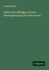 Elsass und Lothringen und ihre Wiedergewinnung für Deutschland