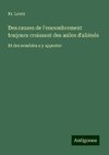 Des causes de l'encombrement toujours croissant des asiles d'aliénés