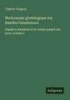 Dictionnaire généalogique des familles Canadiennes