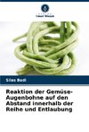 Reaktion der Gemüse-Augenbohne auf den Abstand innerhalb der Reihe und Entlaubung