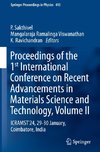 Proceedings of the 1st International Conference on Recent Advancements in Materials Science and Technology, Volume II