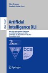 Artificial Intelligence XLI