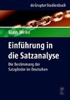 Einführung in die Satzanalyse