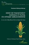 Mode de financement agricole et rural en Afrique subsaharienne