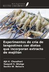 Experimentos de cría de langostinos con dietas que incorporan extracto de mejillón