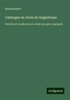 Catalogue de livres de linguistique