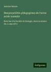 Des propriétés phlogogènes de l'urine acide normale