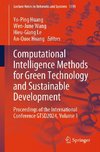 Computational Intelligence Methods for Green Technology and Sustainable Development