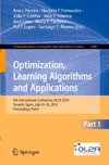 Optimization, Learning Algorithms and Applications