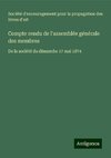 Compte rendu de l'assemblée générale des membres