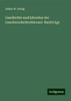 Geschichte und Literatur der Geschwindschreibkunst: Nachträge