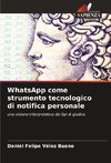 WhatsApp come strumento tecnologico di notifica personale