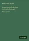 La langue et la littérature hindoustanies en 1874