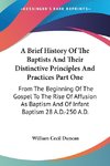 A Brief History Of The Baptists And Their Distinctive Principles And Practices Part One