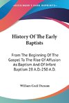 History Of The Early Baptists