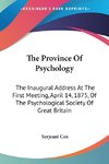 The Province Of Psychology