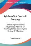 Syllabus Of A Course In Pedagogy