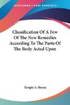 Classification Of A Few Of The New Remedies According To The Parts Of The Body Acted Upon