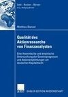 Qualität des Aktienresearch von Finanzanalysten