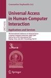 Universal Access in Human-Computer Interaction. Applications and Services