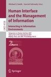 Human Interface and the Management of Information. Interacting in Information Environments