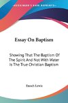 Essay On Baptism