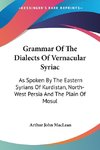 Grammar Of The Dialects Of Vernacular Syriac