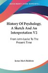 History Of Psychology, A Sketch And An Interpretation V2