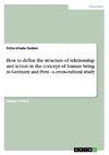 How to define the structure of relationship and action in the concept of human being in Germany and Peru - a cross-cultural study