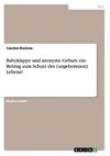 Babyklappe und anonyme Geburt: ein Beitrag zum Schutz des (ungeborenen) Lebens?