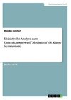 Didaktische Analyse zum Unterrichtsentwurf 