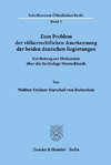 Zum Problem der völkerrechtlichen Anerkennung der beiden deutschen Regierungen.