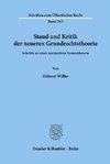 Stand und Kritik der neueren Grundrechtstheorie.