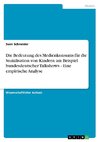 Die Bedeutung des Medienkonsums für die Sozialisation von Kindern am Beispiel bundesdeutscher Talkshows - Eine empirische Analyse