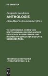 Anthologie. Herrn von Hoffmannswaldau und andrer Deutschen auserlesener und bißher ungedruckter Gedichte. Siebender Theil