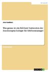 Was genau ist ein Erlebnis? Antworten der Emotionspsychologie für Erlebnismanager