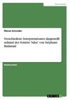 Verschiedene Interpretationen dargestellt anhand des Sonetts 'Salut' von Stéphane Mallarmé