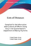 Lists of Distances