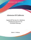 Admission Of California